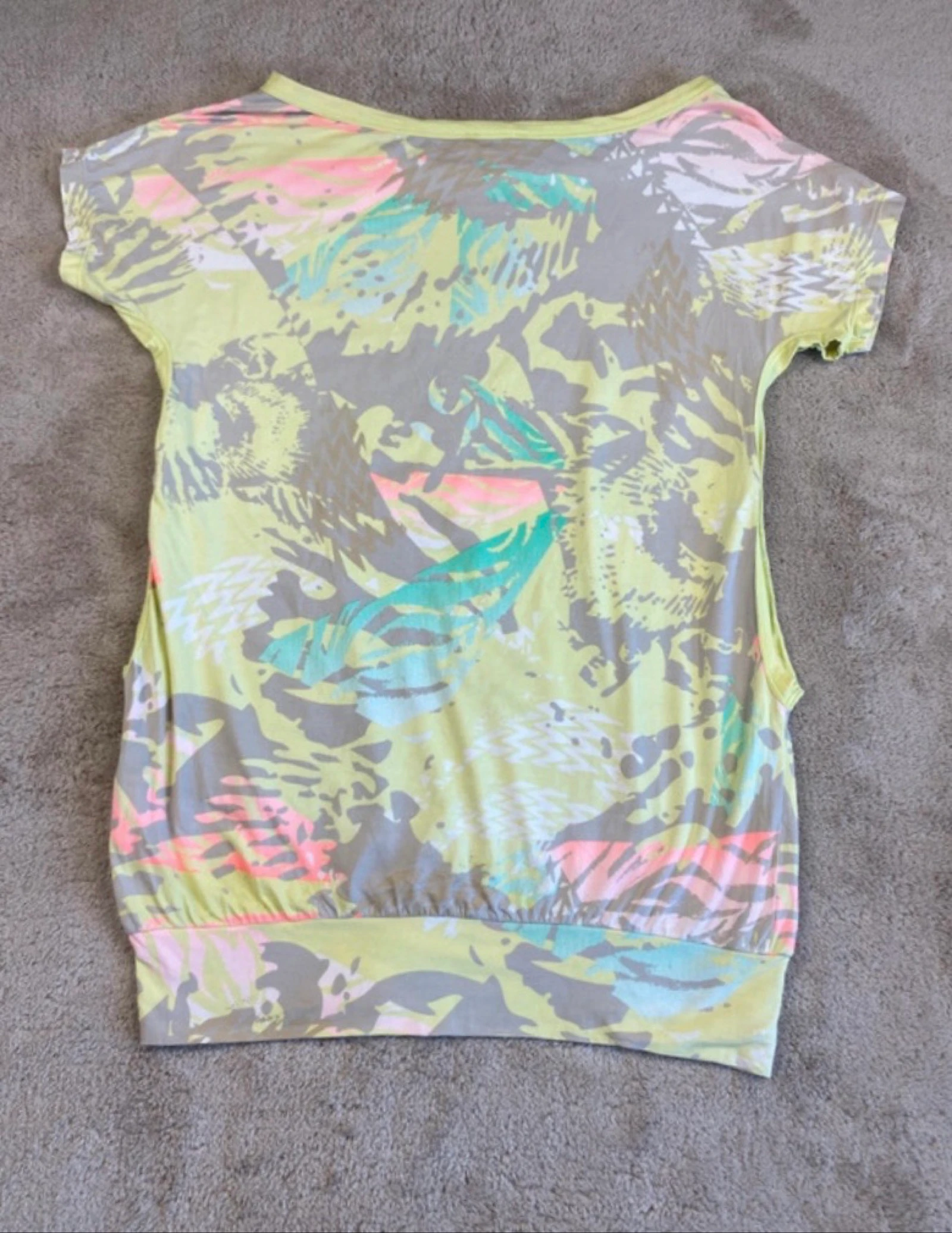 Diesel Camiseta Larga Estampado Neón Y2K Multicolor Talla M – photo 3